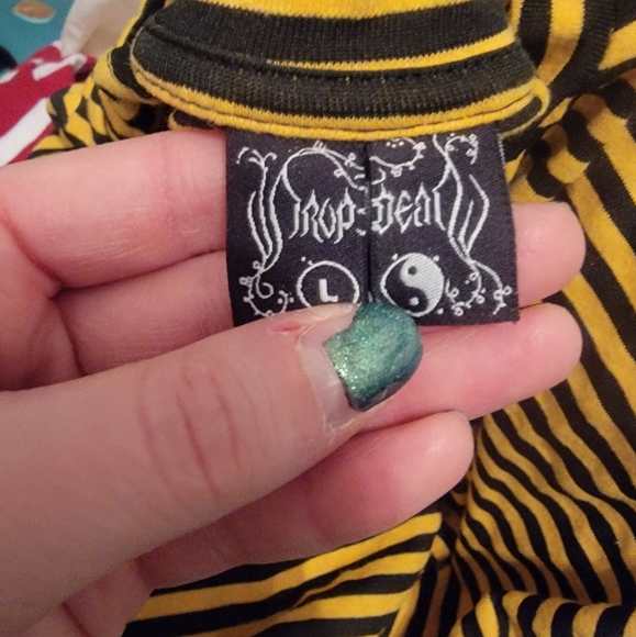 Drop Dead stripped long sleeve tee - Picture 3 of 3